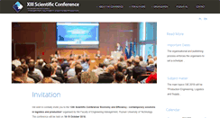 Desktop Screenshot of konferencja.logistyka-produkcja.pl